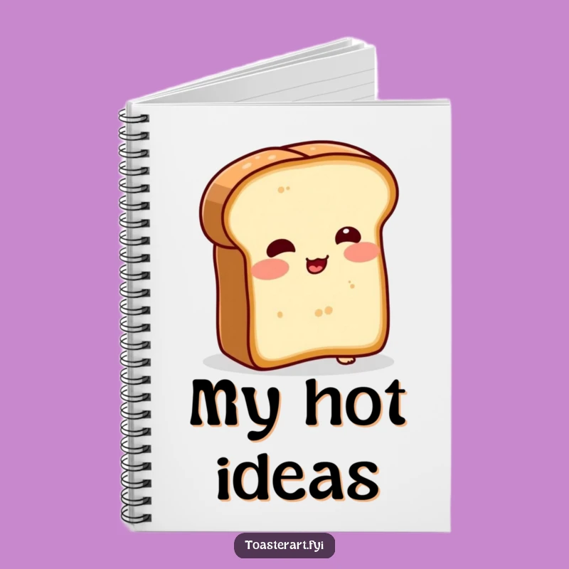Funny Blushing Bread Notebook - Journal Character Pages for Comical Ideas