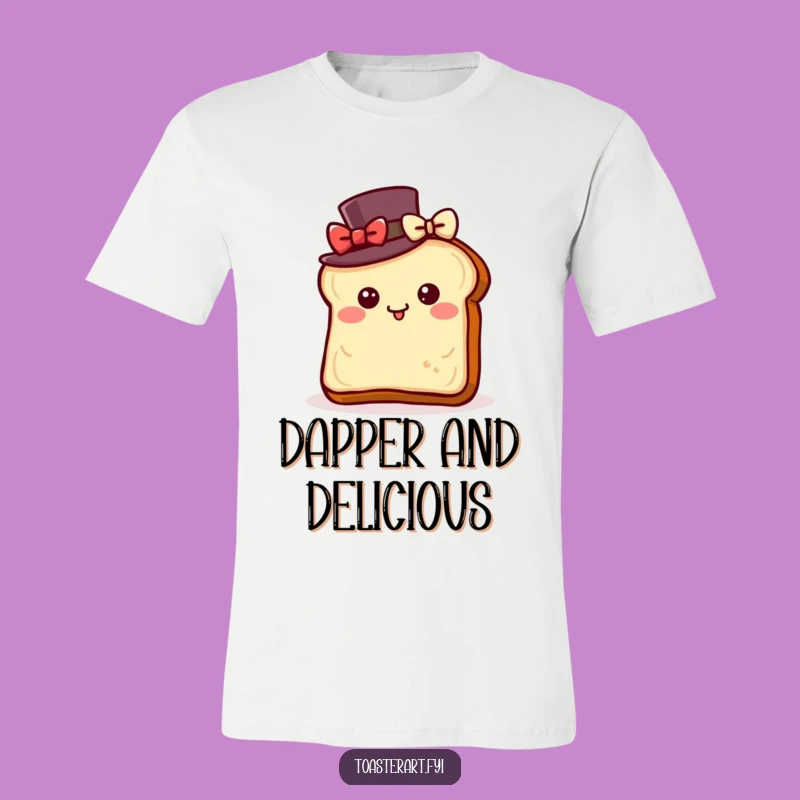 Funny Dapper Toast T-Shirt: Fancy Breakfast Bow Tee Funny Gift
