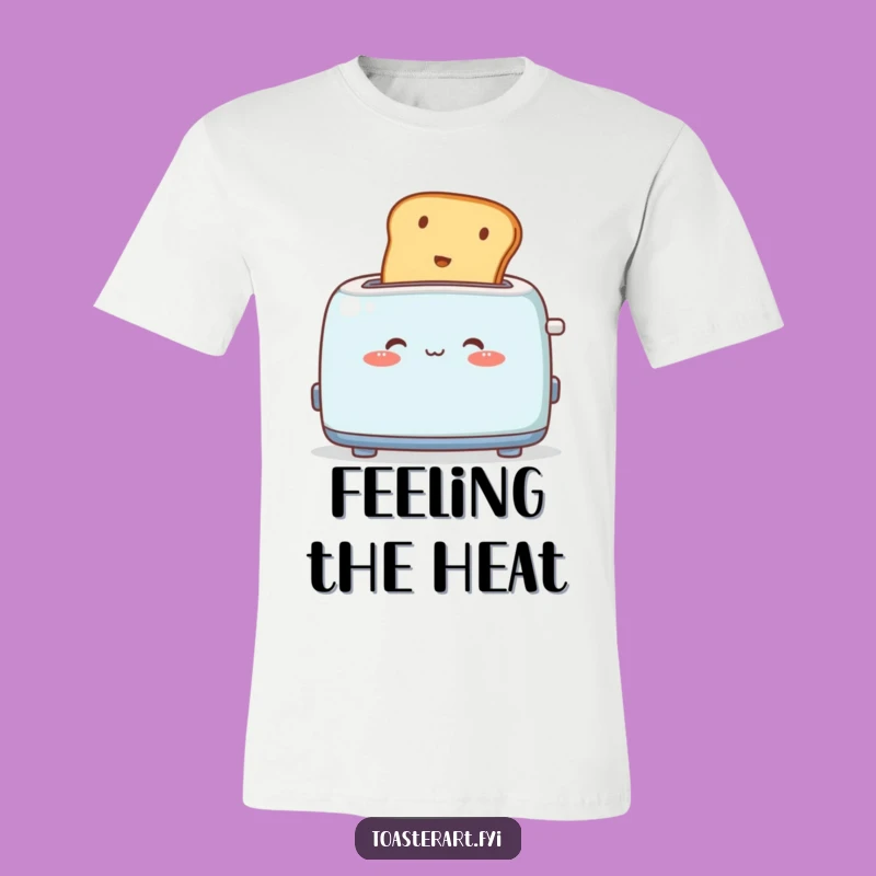 Funny Blushing Toaster T-Shirt: Cute Toast Eruption Apparel