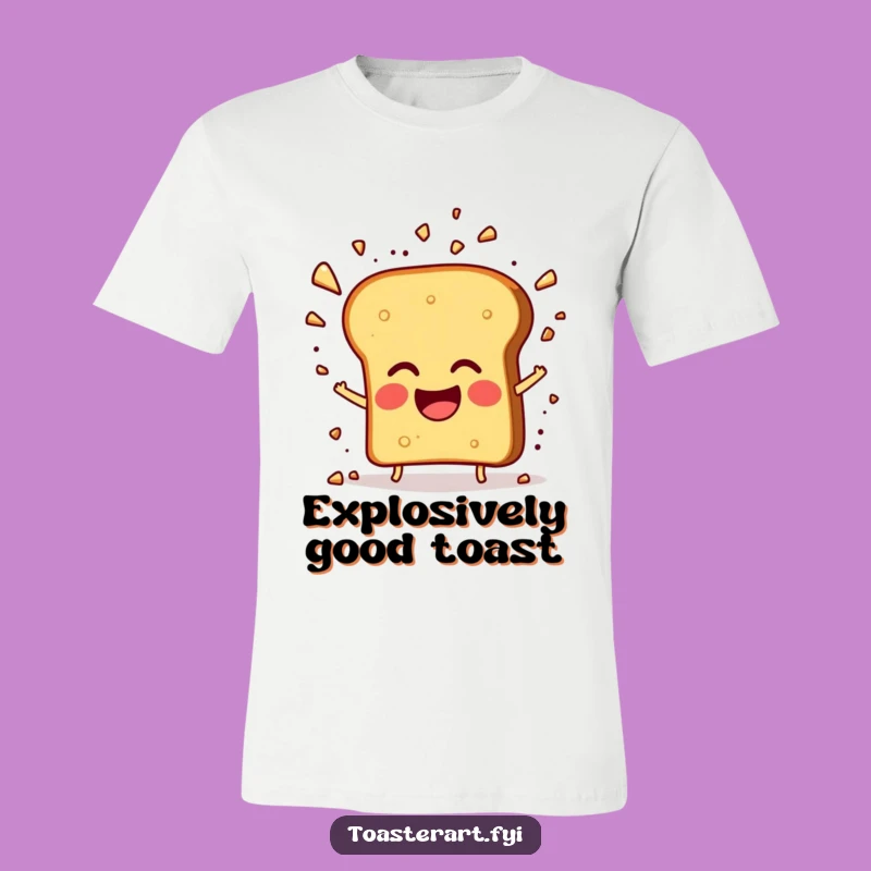 Funny Toast Explosion T-Shirt - Wear Your Giggles with This Humorous Design Gift