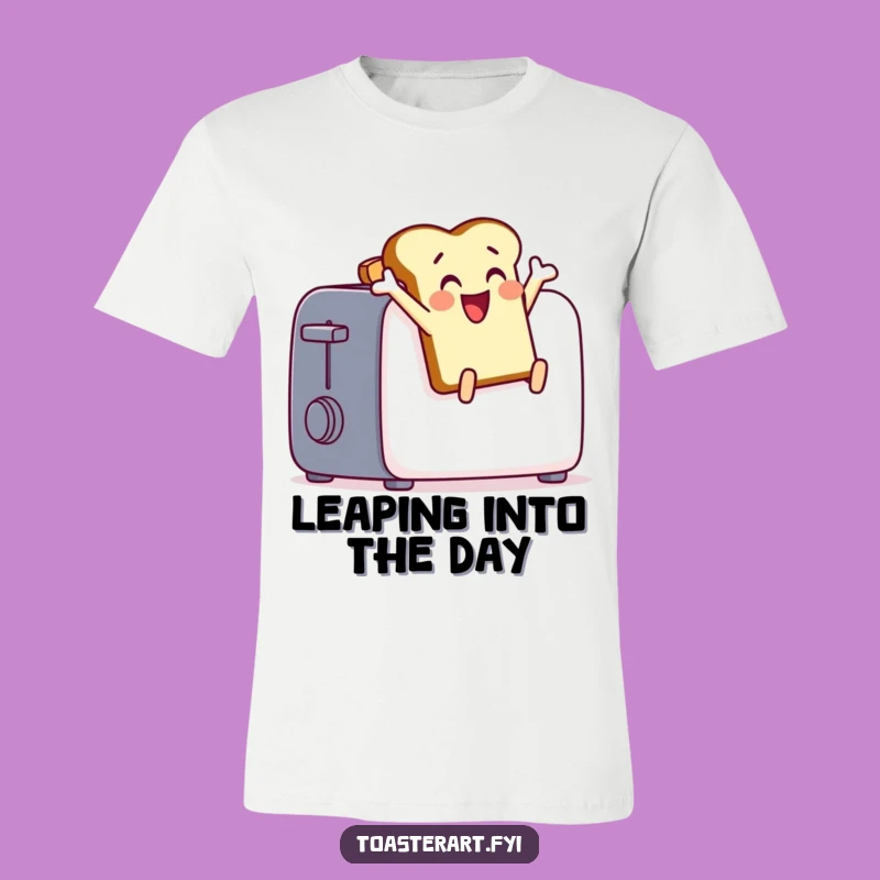 Funny Toast Leap T-Shirt: Wear Your Excitement with Hilarious Breakfast Style