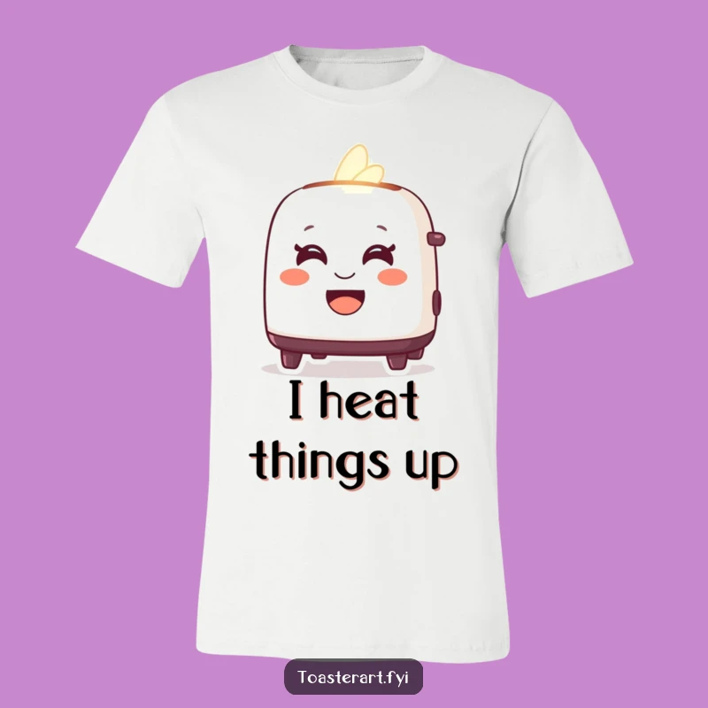 Funny Toaster Glow T-Shirt: Friendly Character Tee for Warm Vibes