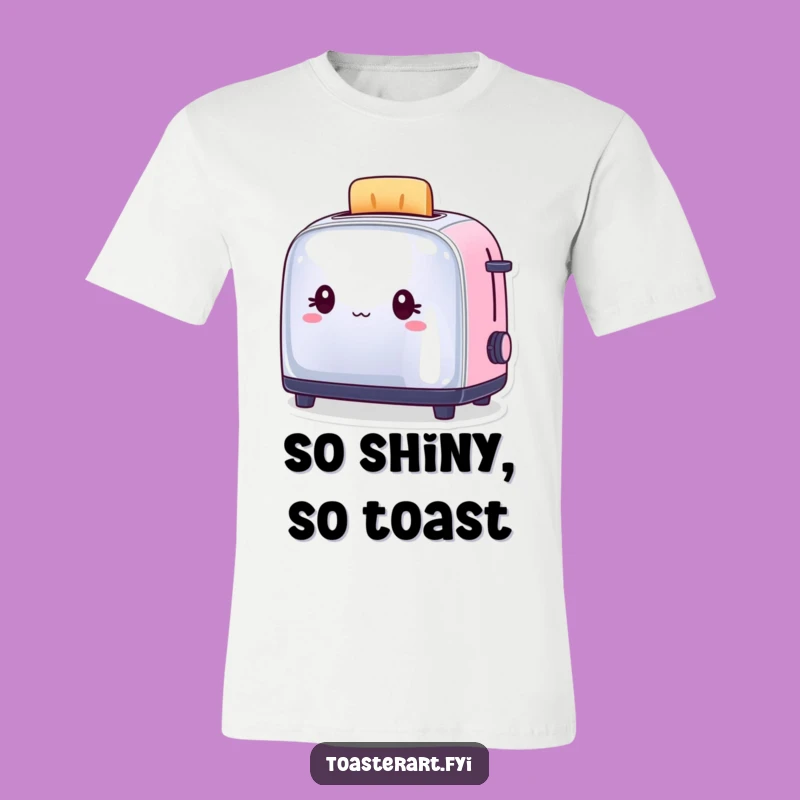 Funny Toaster Reflection T-Shirt: Hilarious Apparel for a Gleaming Personality