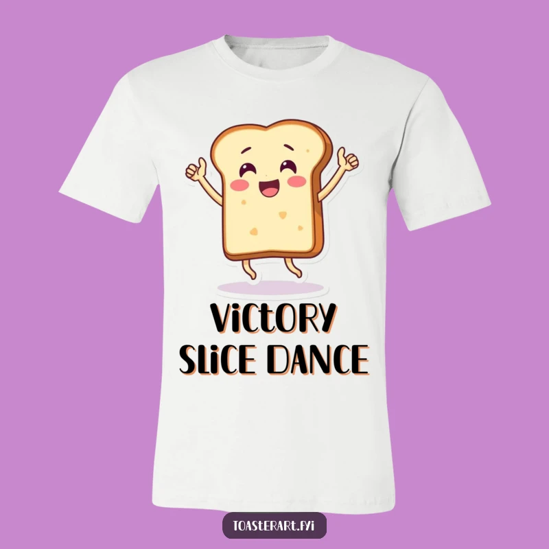 Funny Victory Bread Dance T-Shirt - Thrilled Character Tee for Fun