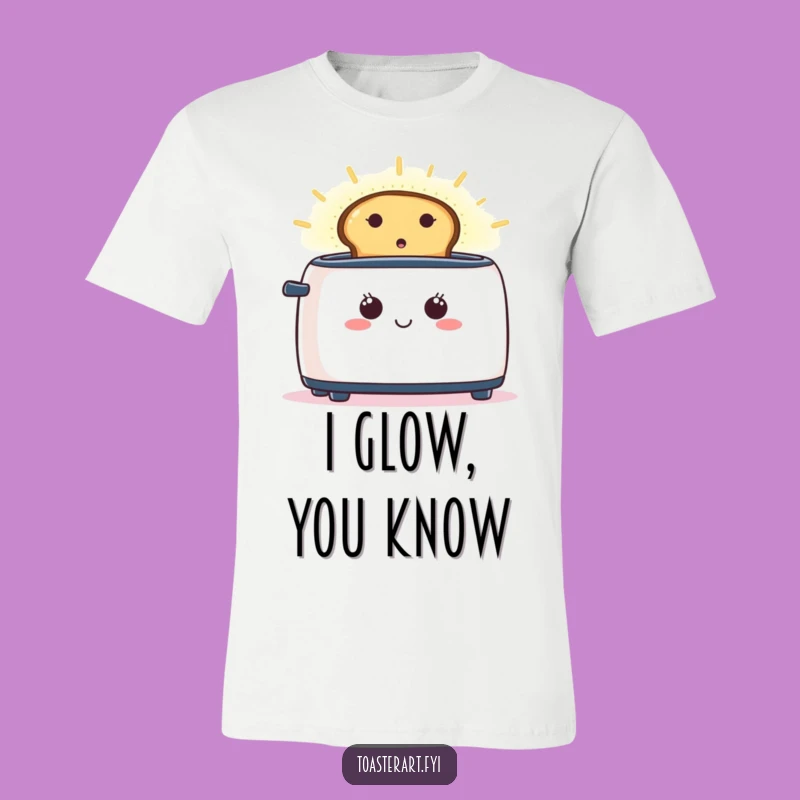 Funny Happy Toaster Glow T-Shirt: Wear Your Breakfast Bliss!
