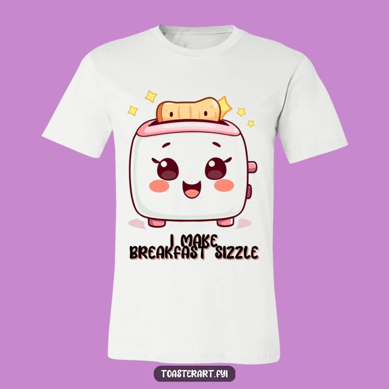 Funny Glowing Toaster T-Shirt: Delighted Character Art, Awesome Funny Gift