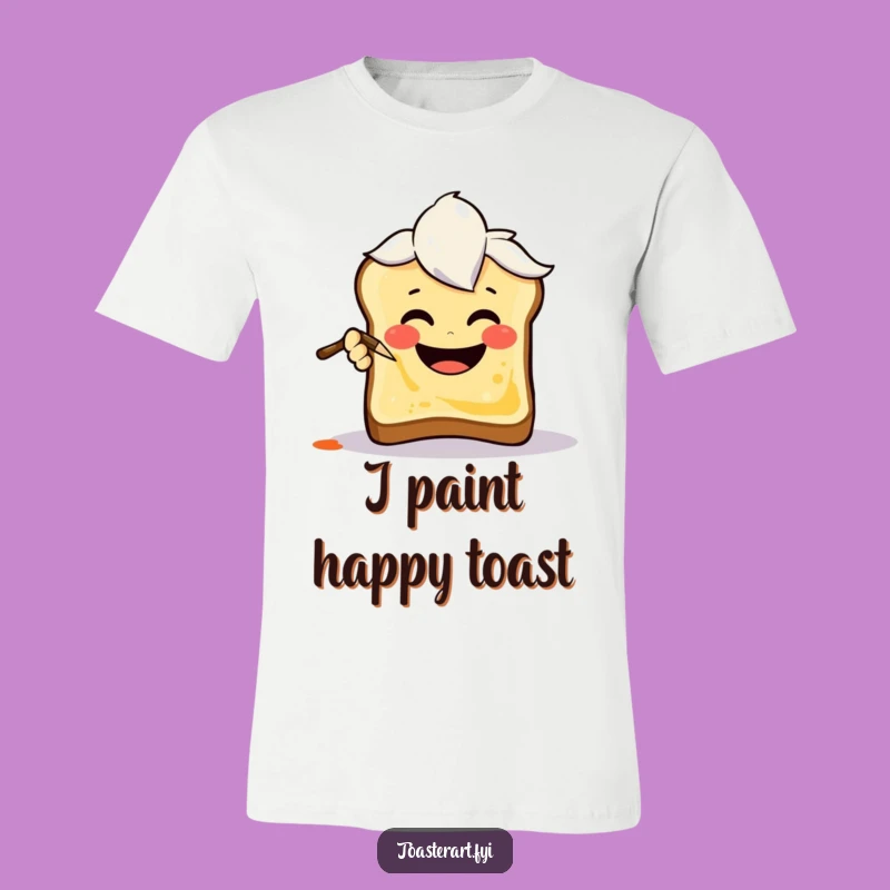 Funny Art Brush Toast T-Shirt: Creative Character Design, Hilarious Gift!