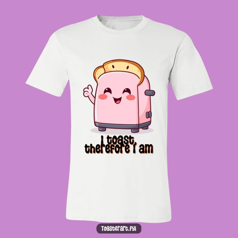 Funny Toaster Shirt: Joyful Toaster Drawing Smiley Toast Tee Funny Gift