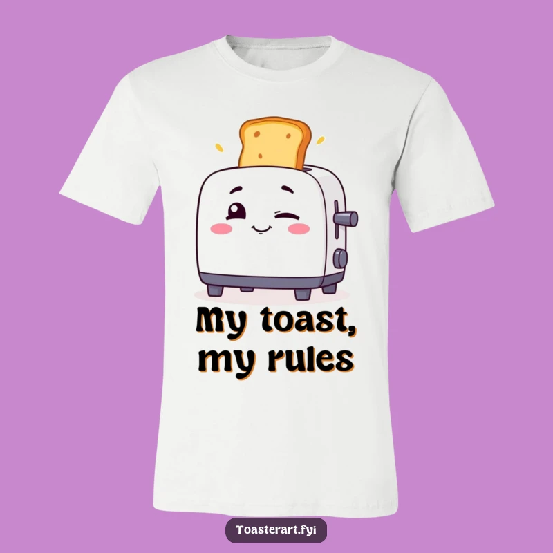 Funny Winking Toaster T-Shirt: Wear Your Mischief with Hilarious Breakfast Style