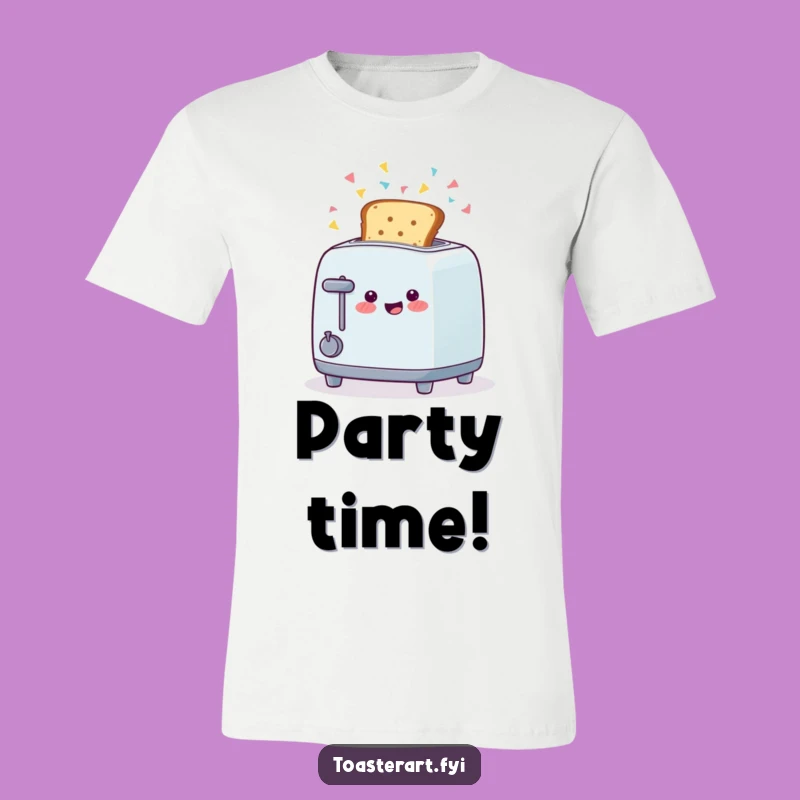 Funny Confetti Toaster T-Shirt: Festive Graphic Tee Gift for Party Lovers