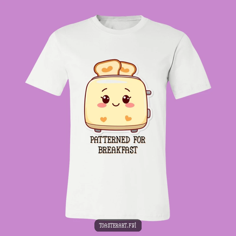 Funny Smiling Toaster T-Shirt - Patterned Toast Fun Gift