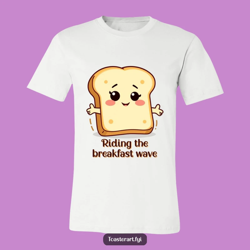 Funny Bread Slice T-Shirt: Ride the Toast Wave, Ideal Funny Gift