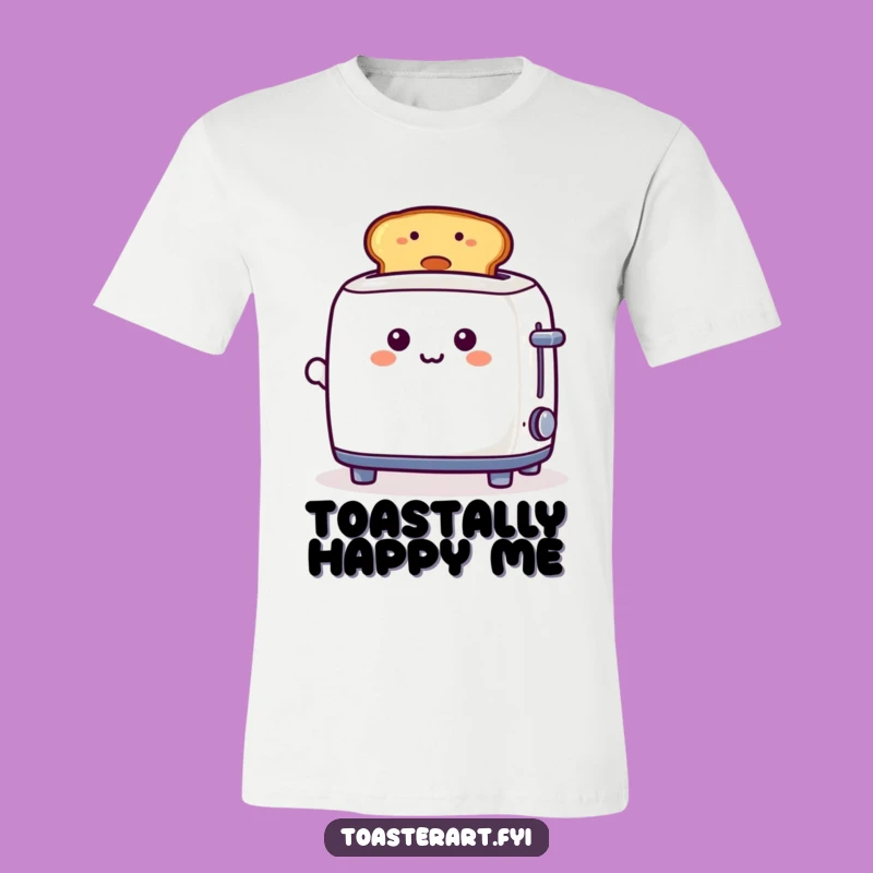 Funny Toaster Smiley Toast T-Shirt - Wear Your Breakfast Joy with This Character Tee