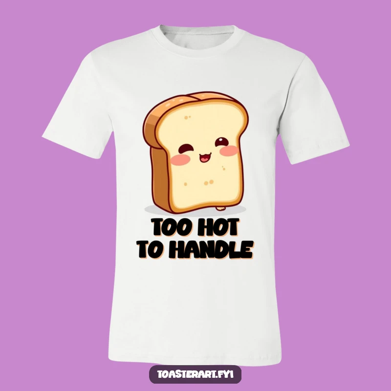 Funny Blushing Bread T-Shirt - Comical Toasting Character Apparel for Humor Lovers