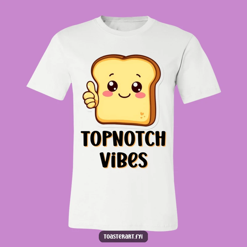 Funny Thumbs Up Toast T-Shirt: Positive Graphic Tee Gift for Optimists