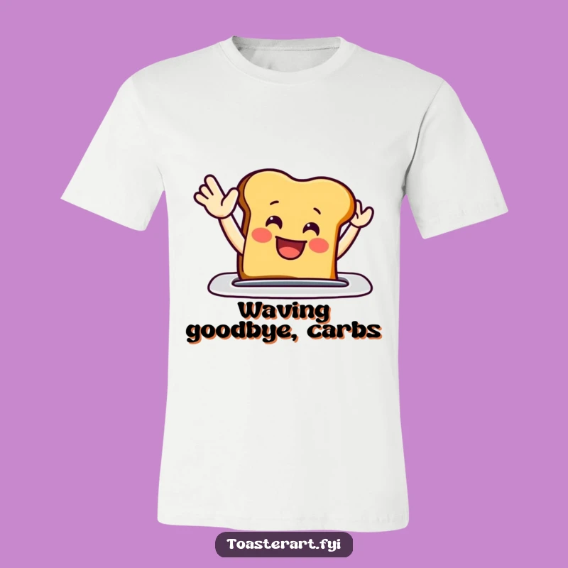 Funny Waving Toast T-Shirt: Hello Breakfast Buddy Tee Funny Gift