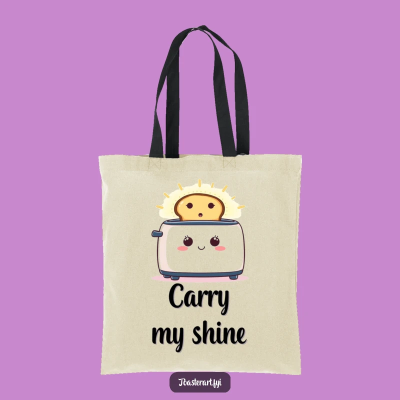 Funny Happy Toaster Aura Tote Bag: Carry Your Breakfast Joy Everywhere!