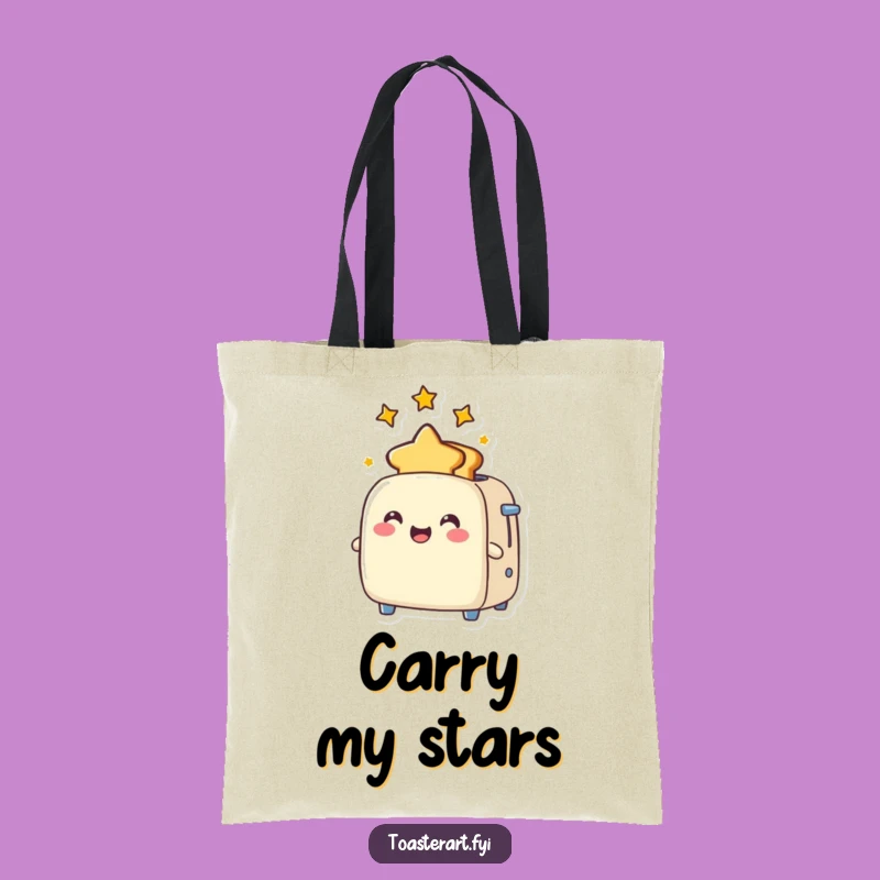 Funny Star Toast Toaster Tote Bag: Joyful Style, Chic Humorous Gift