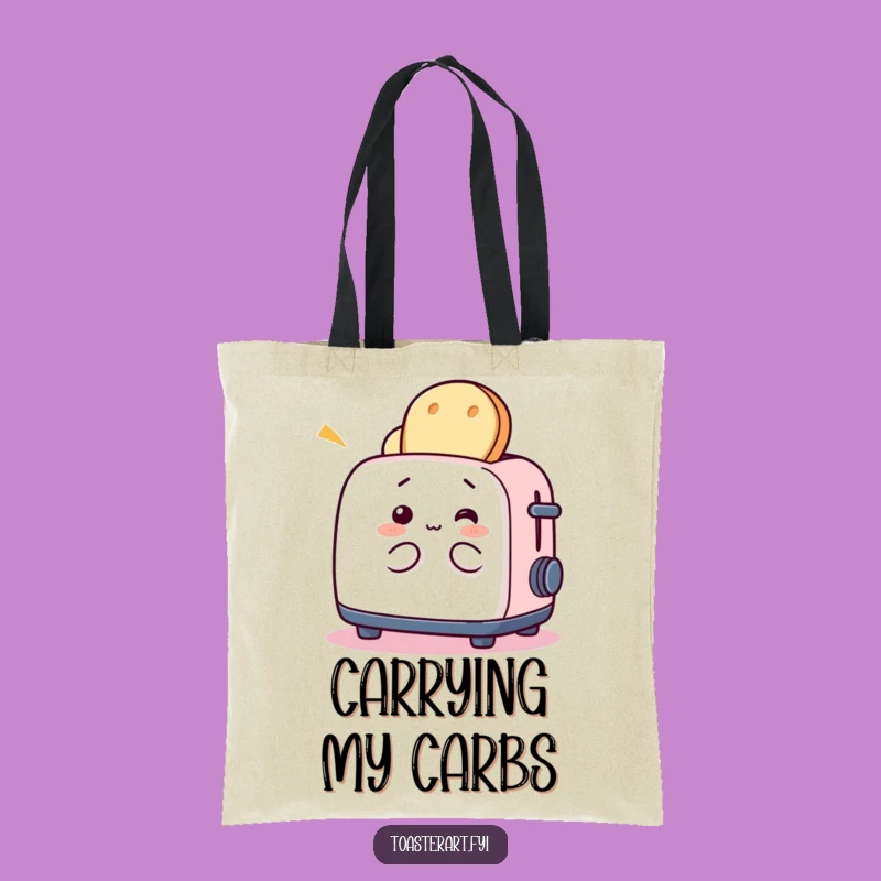 Funny Toaster Bread Tote Bag - Carry Your Breakfast Fun Everywhere!