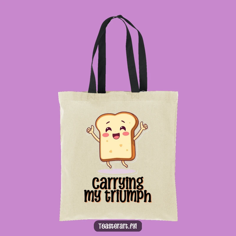 Funny Victory Bread Tote Bag - Carry Your Celebration Style