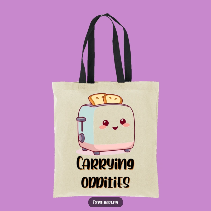 Funny Toaster Toast Shapes Tote Bag: Carry Your Artful Breakfast Style!