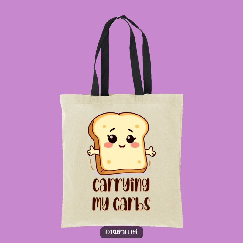 Funny Bread Slice Tote Bag: Carry Your Breakfast Joy, Ideal Funny Gift