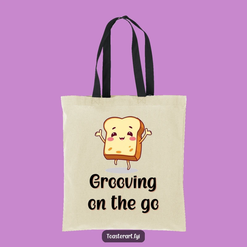 Funny Dancing Toast Tote Bag - Carry Your Moves with Style