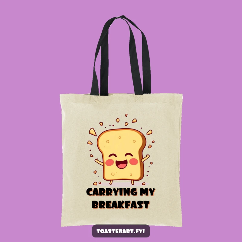 Funny Toast Crumbs Tote Bag - Carry Your Smiles with This Humorous Accessory Gift