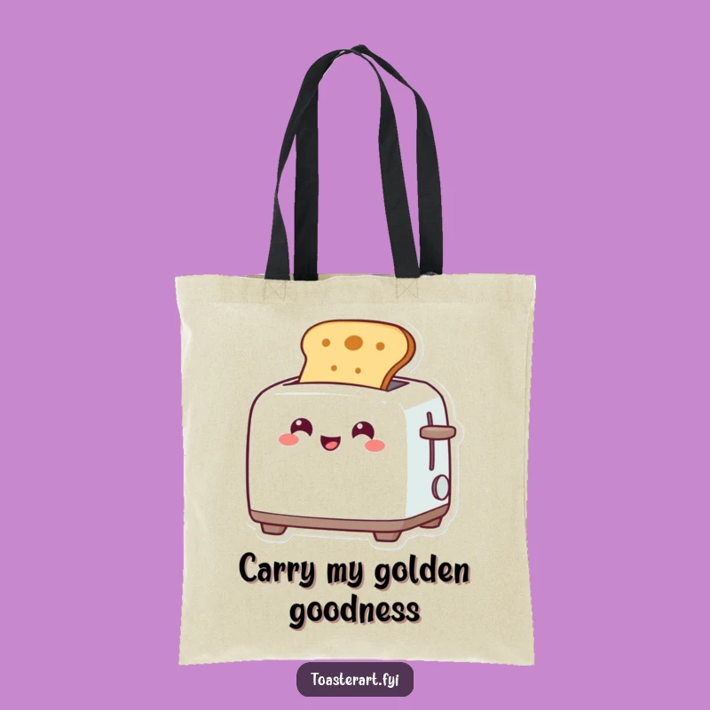 Funny Toaster Pop-Up Tote Bag: Stylish and Humorous Bag for Daily Errands