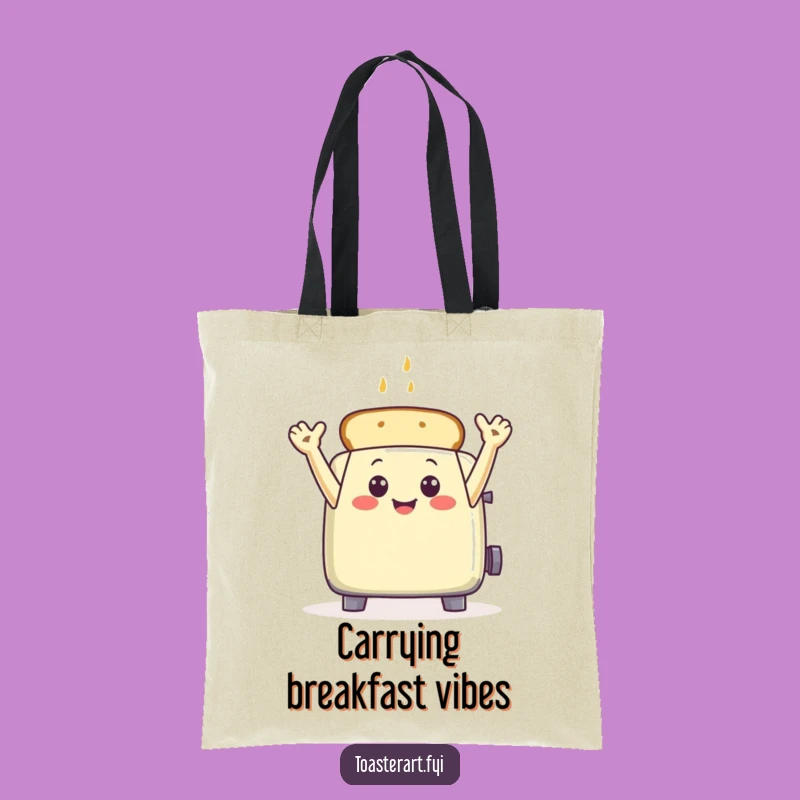 Funny Toaster Wave Tote Bag: Carry Your Essentials with Hilarious Breakfast Style