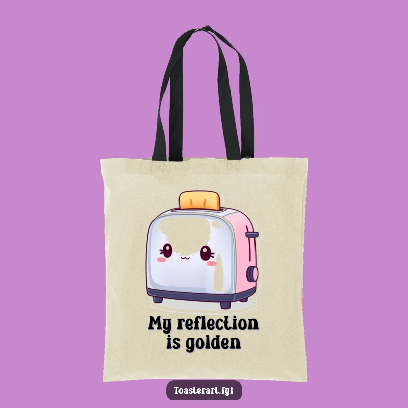 Funny Toaster Reflection Tote Bag: Carry Your Laughs in Style