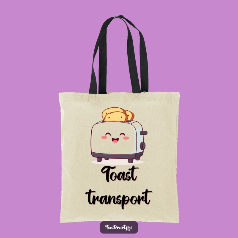 Funny Toaster Toasting Bread Tote Bag: Carry Your Breakfast Hilariously